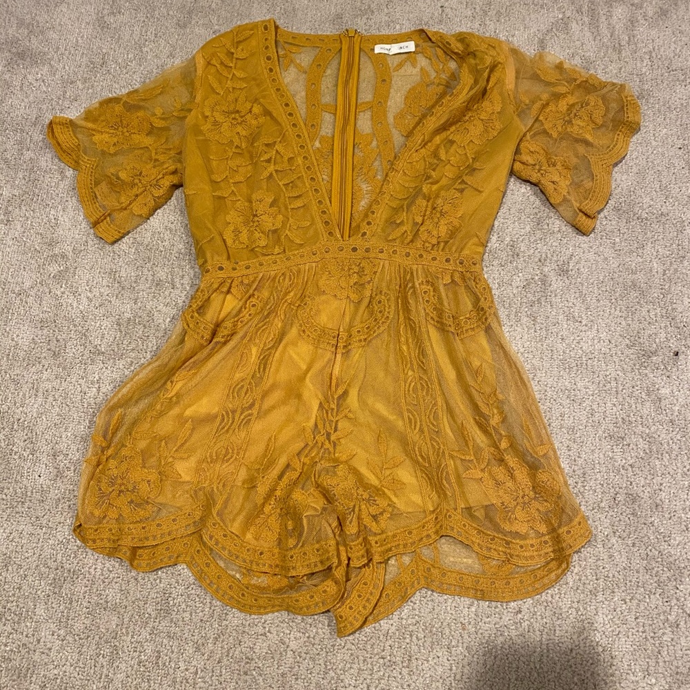 Honey Punch Gold Romper